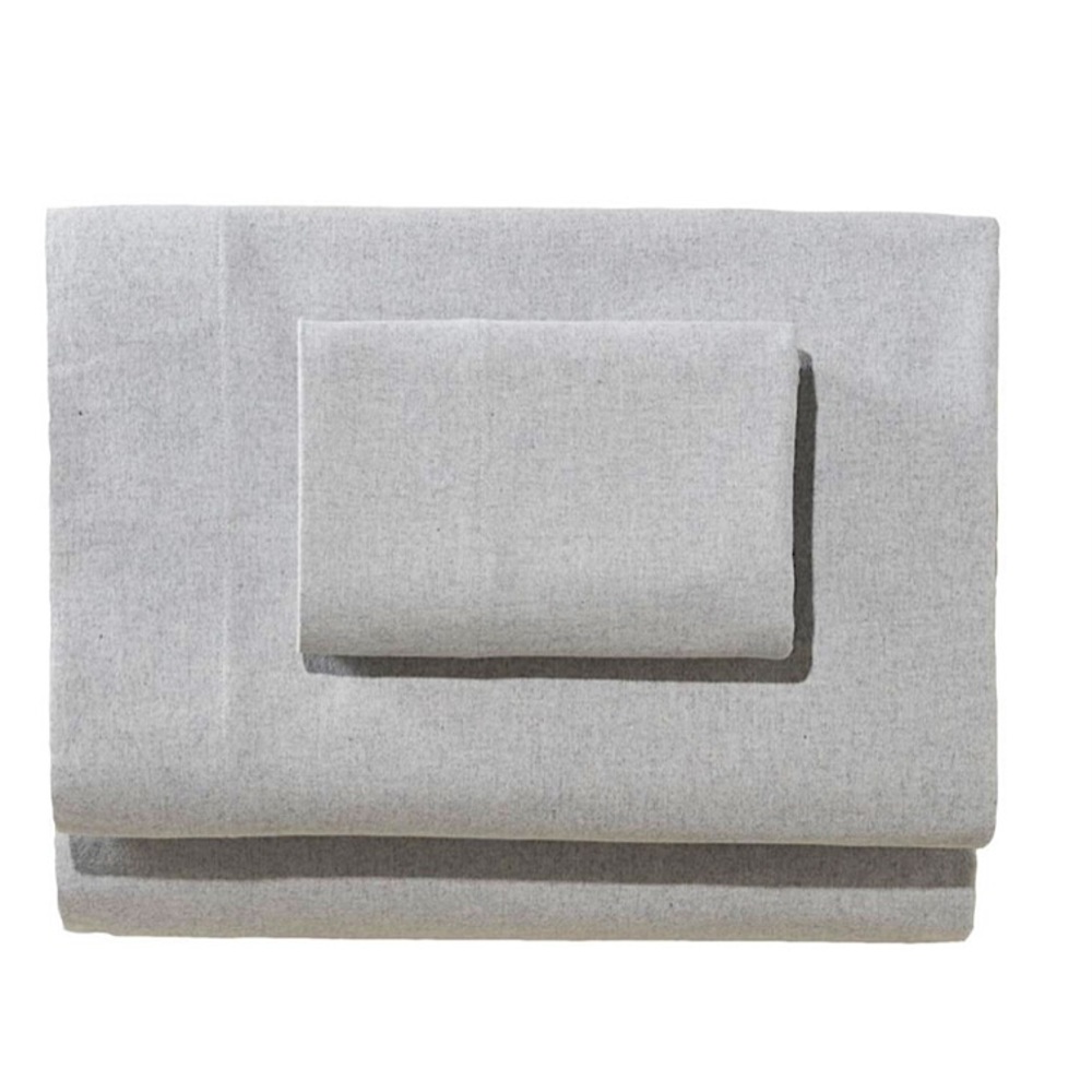NWOT L.L. Bean Flannel Sheet Set - Heather Gray